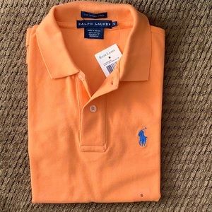 Ralph LAUREN Skinny POLO (S) Capri Orange NWT